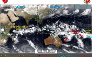 TC 12P//Remnants of TC 11P(OSAI)// 10P(NAT) Subtropical// INVEST 90S// 10 DAY ECMWF Storm Tracks//0909utc