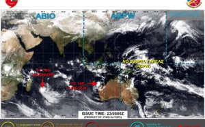 TC 16S(ELEANOR) peakead at 60 Knots now weakening//TC 14P(LINCOLN) intensifying a bit next 24H// 10 Day ECMWF Storm Tracks//2306utc