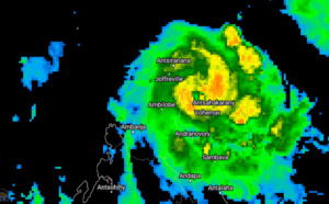 TC 20S(GAMANE) making landfall north of VOHEMAR/MADAGASCAR at CAT 2 US//  3 Week TC Formation Probability// 2703utc 