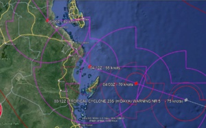 TC 23S(HIDAYA) peaked at 80 knots/CAT 1 US A NEW RECORD AS THE MOST INTENSE TC IN THIS REGION//0315utc