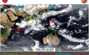 INVEST 93W TCFA// TC 24S(IALY) peaked at Typhoon Intensity//INVEST 99B//TC 25S short-lived//10 Day ECMWF Storm Tracks// 3 Week TC Formation Probability//2215utc 