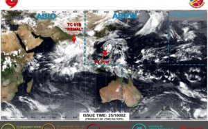 TS 01W forecast to reach Typhoon Intensity within 48h//TC 01B(REMAL) intensifying to make landfall by 24h//10 Day ECMWF Storm Tracks//2521utc