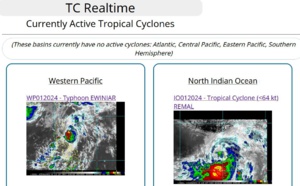 Typhoon 01W(EWINIAR) +45knots last 24h to peak at CAT 3 US within 24h//TC 01B(REMAL) landfall//10 Day ECWMF Storm Tracks//2706utc Typhoon 01W(EWINIAR) +45knots last 24h to peak at CAT 3 US within 24h//TC 01B(REMAL) landfall//10 Day ECWMF Storm Tracks//2706utc