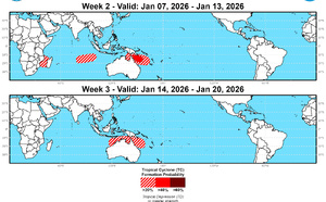3 Week Tropical Cyclone Formation Probability//12/30/25