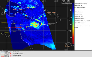 Intensifying TC 27P NARELLE forecast to reach CAT 4 US within 48h