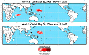 3 Week Tropical Cyclone Formation Probability//04/22/26