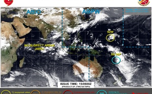 WESTERN PACIFIC: Invest 92W/SOUTH PACIFIC: Subtropical Storm 96P/EASTERN PACIFIC: Invest 93E//15@0730 UTC 