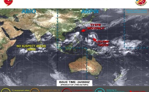 WESTERN PACIFIC:TY 07W(MEKKHALA) approaching OKINAWA while weakening/08W(HIGOS) to merge with 07W in approx 60h/Invest 95W//24@1030 UTC 