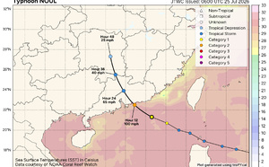 WESTERN PACIFIC: Typhoon 11W(NOUL) forecast to peak at CAT 2 US while making landfall East of HONG KONG within 12 hours/EASTERN PACIFIC: HU 06E(FAUSTO) peaks at CAT2 US/07E(GENEVIEVE) set to reach CAT 3 US by 48 hours//25@1100 UTC 
