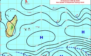ILES SOEURS: Maurice/Réunion/Rodrigues/Agaléga/Tromelin: relevés climatologiques du 04/09/26