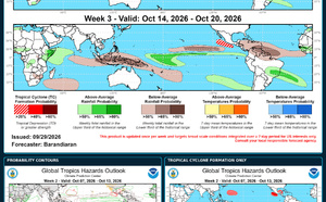 3 Week Tropical Cyclone Formation Probability//09/29/26