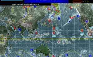 ILES SOEURS: Maurice/Réunion/Rodrigues/Agaléga/Tromelin: relevés &amp; analyses climatologiques du 07/10/26