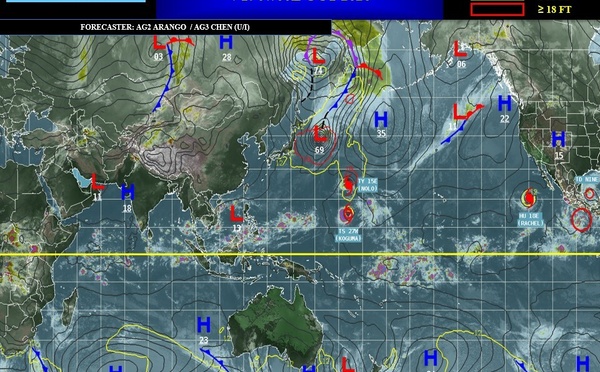 ILES SOEURS: Maurice/Réunion/Rodrigues/Agaléga/Tromelin: relevés &amp; analyses climatologiques du 07/10/26